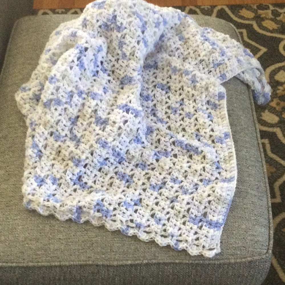 1 Hand Crocheted Baby Afghan